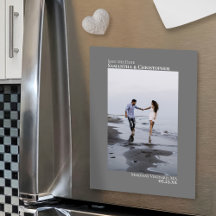 Boda Guardar la fecha foto vertical gris mínimo