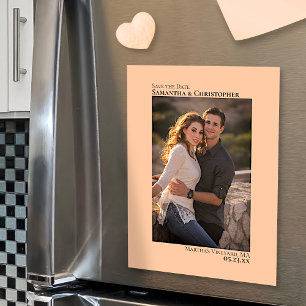 Invitación Magnética Boda Guardar la fecha vertical de la foto de la pi