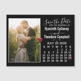 Invitación Magnética Boda Guardar la foto del calendario de julio de 20