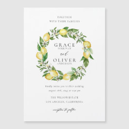 Invitación Magnética Boda Jardín Botánico de Limón y Vegetación