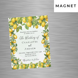 Invitación Magnética Boda lujoso y elegante de la vegetación de los Lem