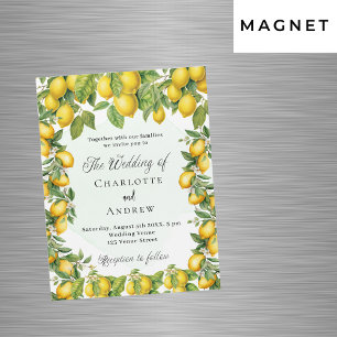 Invitación Magnética Boda lujoso y elegante de la vegetación de los Lem