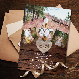 Invitación Magnética Boda magnética invita a granero de Collage de foto