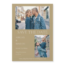 Boda moderno Save Date Gold Photo Date Save Date