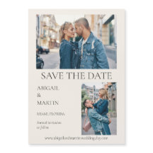 Boda moderno Save Date Tan 2 Foto Save The Date