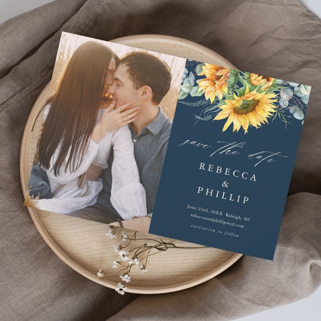 Invitación Magnética Boda Rustica De Eucaliptos De Girasol Salva La Fec (Subido por el creador)