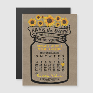Invitación Magnética Boda Salva la Granja Mason Jar Julio 2022