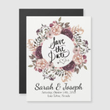 Boho Moda Wedding Save The Date Magnet