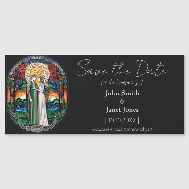 Invitación Magnética Boho Wedding Save the Date Magnet (Anverso)