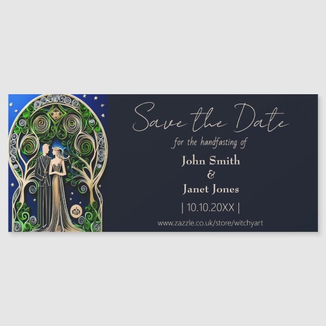 Invitación Magnética Boho Wedding Save the Date Magnet (Anverso)