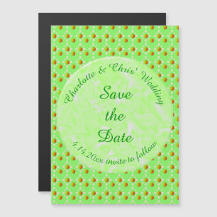 Invitación Magnética Bonito Boda Primavera Flor de Apple y manzanas