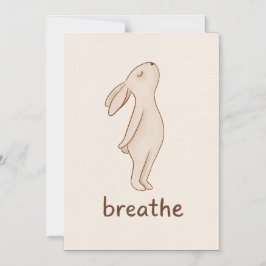 Invitación Magnética Breathe Bunny Minimalist Magnet Card
