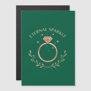 Invitación Magnética Brillo Eterno   Anillo Elegante de Diamantes en Or