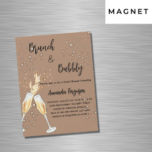 Invitación Magnética Brunch Bubbly Bridal Shower burbujas latlujo
