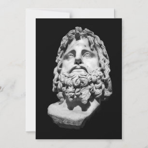 Invitación Magnética Busto de mármol grecorromano clásico en blanco y n