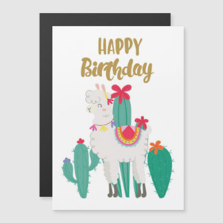 Invitación Magnética Cactus Happy Birthday