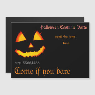Invitación Magnética calabaza aterradora en la oscuridad - Halloween