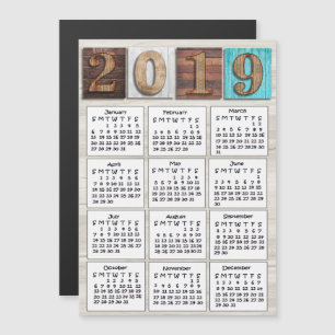 Invitación Magnética Calendario 2019 de Madera con problemas meteoroló