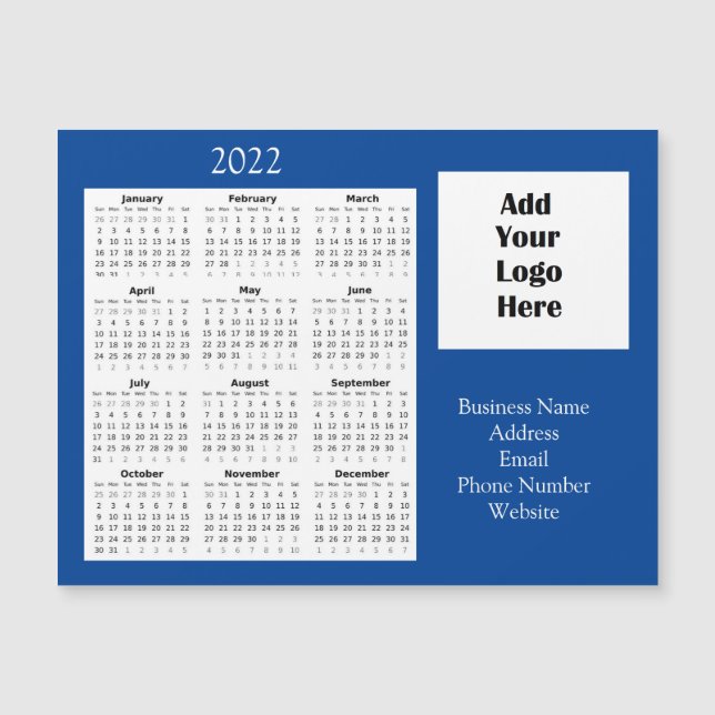 Invitación Magnética Calendario 2022 para la Apreciación del Cliente co (Anverso)