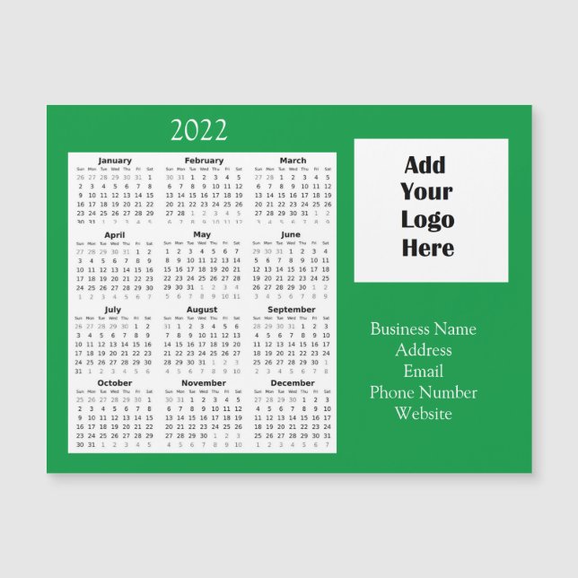 Invitación Magnética Calendario 2022 para la Apreciación del Cliente co (Anverso)