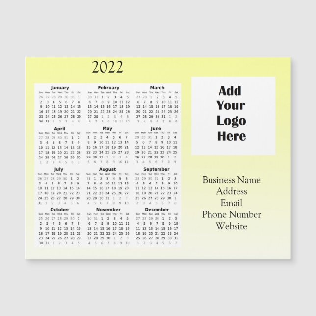 Invitación Magnética Calendario 2022 para la Apreciación del Cliente co (Anverso)