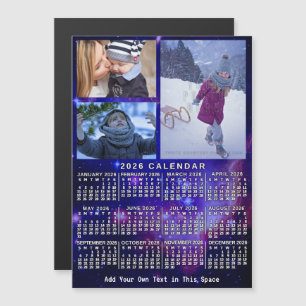 Invitación Magnética Calendario Año Espacial Nebulosa 3 Fotos Personali