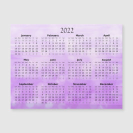 Invitación Magnética Calendario en miniatura magnético ombre púrpura 20