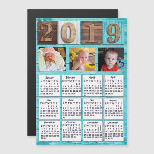 Invitación Magnética Calendario Fotografía personalizada de números d