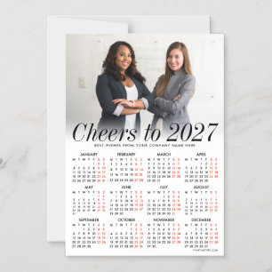 Invitación Magnética Calendario Magnético de Foto Blanca Personalizada 