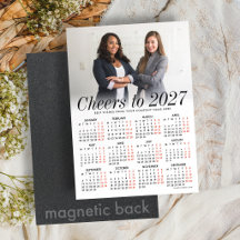 Calendario Magnético de Foto Blanca Personalizada