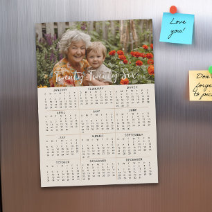 Invitación Magnética Calendario Magnético de Fotos 2026 Año Completo Ta