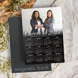 Invitación Magnética Calendario Magnético Personalizado de Foto Negra 2
