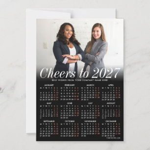 Invitación Magnética Calendario Magnético Personalizado de Foto Negra 2
