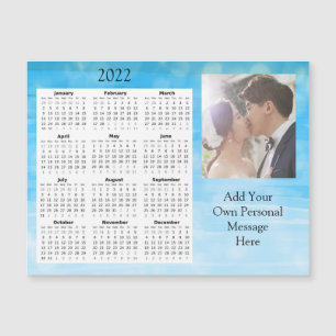 Invitación Magnética Calendario Mini de Fotos de Boda 2022