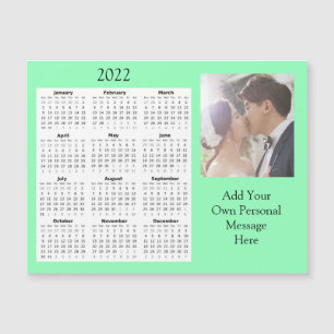 Invitación Magnética Calendario Mini Foto de Boda 