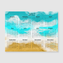 Invitación Magnética Calendario Mini Magnético Oceánico 2022