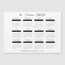 Invitación Magnética Calendario minimalista sin formato 2023 con logoti