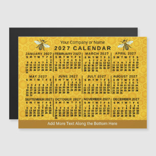 Invitación Magnética Calendario personalizado de abeja de colmena de mi