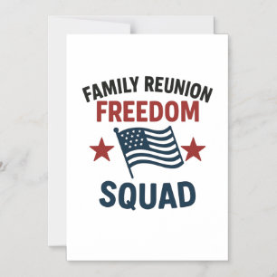 Invitación Magnética Camiseta de Reunión Familiar Freedom Squad - Patri