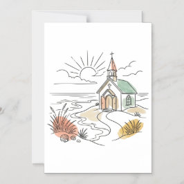 Invitación Magnética Capilla de boda junto a la playa