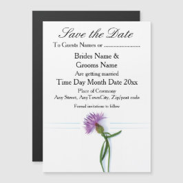 Invitación Magnética Cardo de boda tradicional escocés y celta