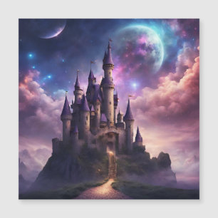 Invitación Magnética Castillo de Cuento de Hadas Fantástico