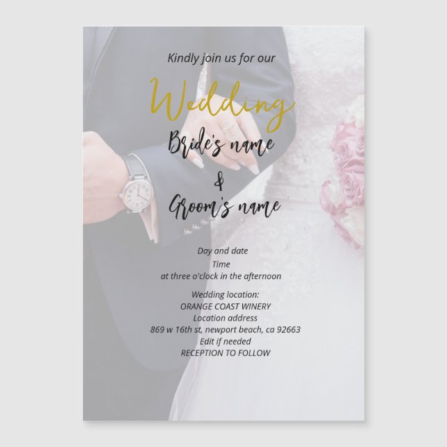 Invitación Magnética Celebración de la fiesta de novias (Anverso)