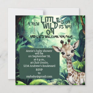 Invitación Magnética Celebración del Safari de la Selva: Baby Shower