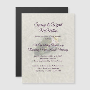 Invitación Magnética Ceremonia de aniversario de votos matrimoniales co