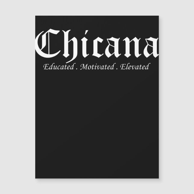 Invitación Magnética Chicana educada latina graduada (Anverso)