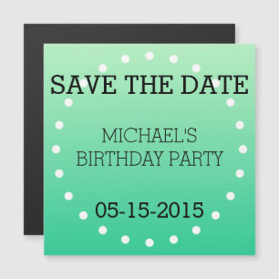 Invitación Magnética Círculo / Anillos - Puntos blancos + tu trasero. e