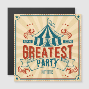 Invitación Magnética Circus Any (Cualquier evento)