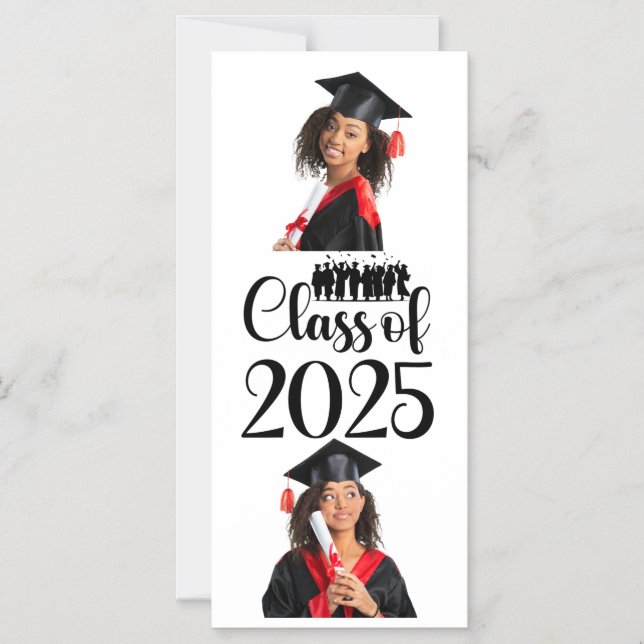 Invitación Magnética Clase de 2025 de graduación personalizada (Anverso)