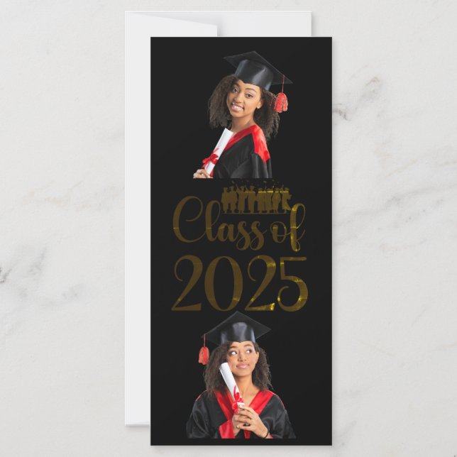 Invitación Magnética Clase de 2025 de graduación personalizada (Anverso)